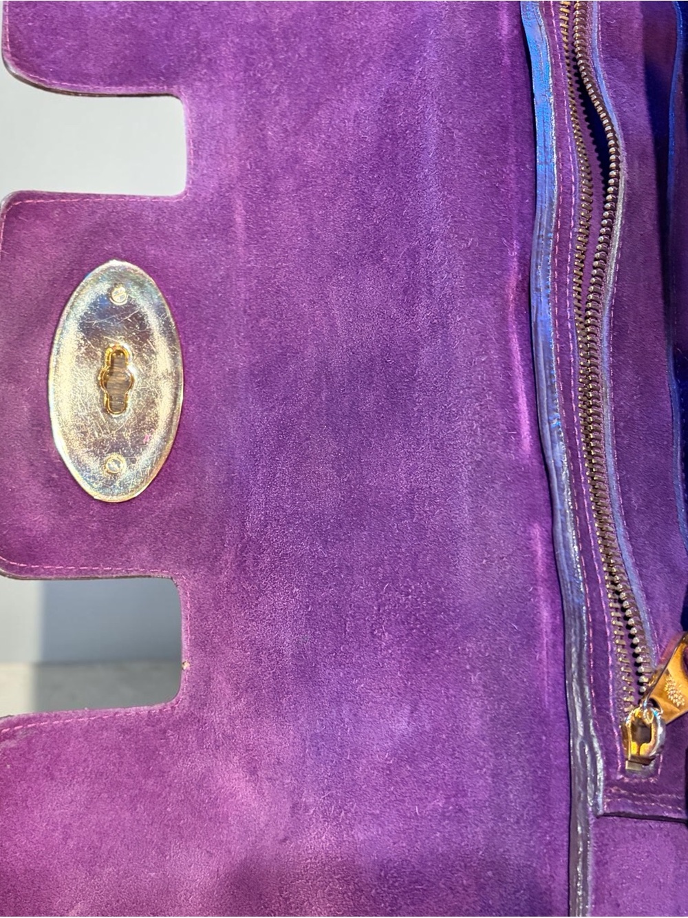 Mulberry Vintage Purple Patent Leather Bayswater Satchel Large - Picture 10 of 12